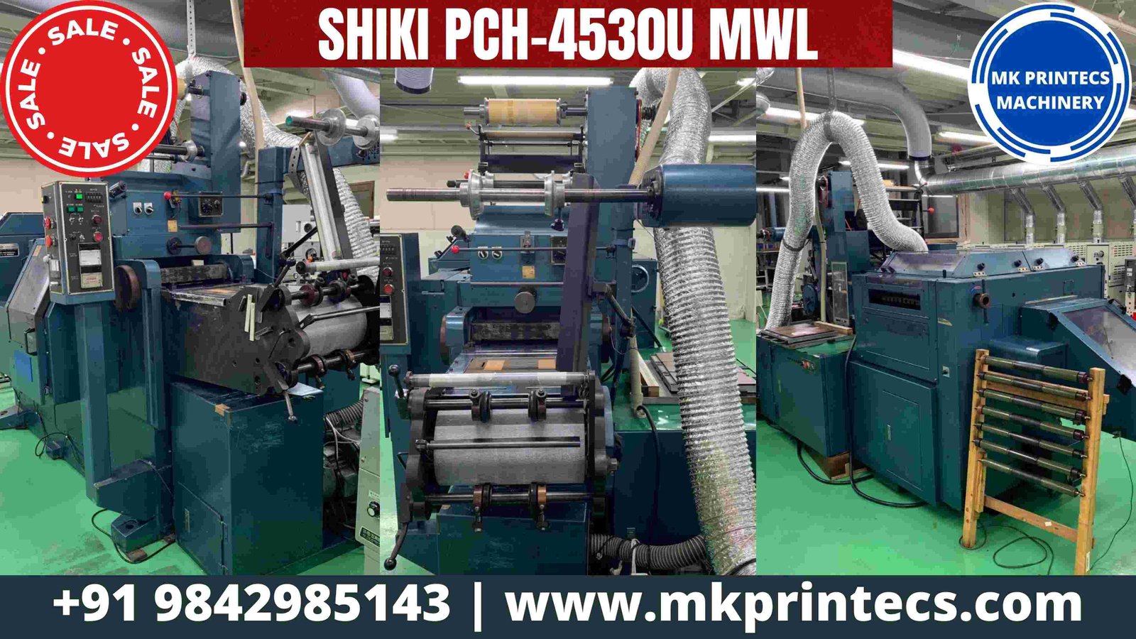 NEW STOCK ! SHIKI PCH-4530U MWL JAPANESE FLATBED LABEL PRINTING MACHINE FOR SALE | MK PRINTECS MACHINERY