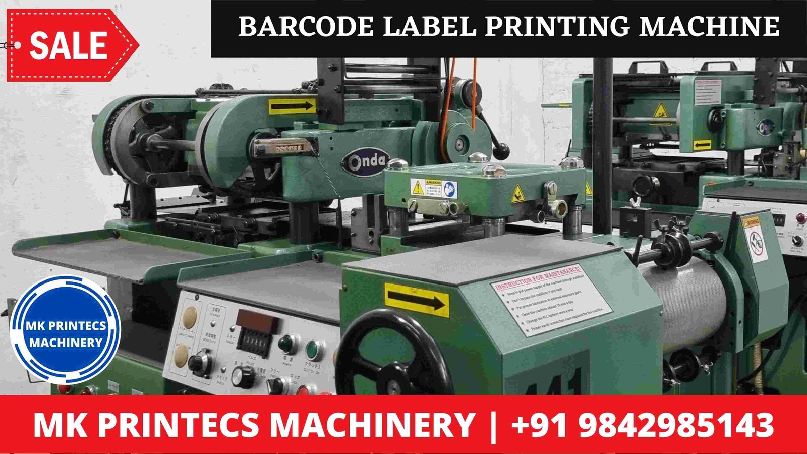 ONDA 150 OPM SERIES - HIGH SPEED BARCODE LABEL PRINTING MACHINE FOR SALE | MK PRINTECS MACHINERY