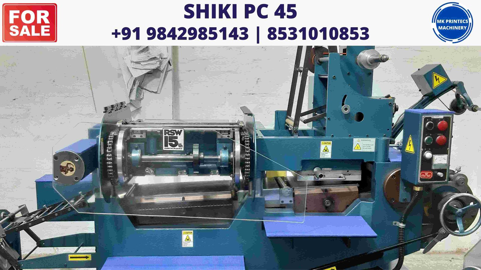 SHIKI PC45 FOR SALE | 4 COLOUR FLATBED LABEL PRINTING MACHINE | MK PRINTECS MACHINERY | +91 9842985143