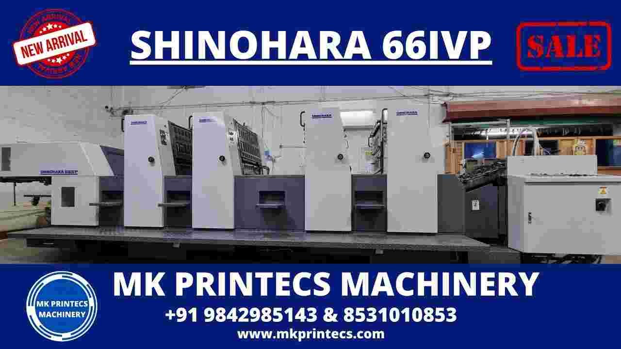 SHINOHARA 66IVP OFFSET PRINTING MACHINE FOR SALE | OFFER FROM MK PRINTECS MACHINERY