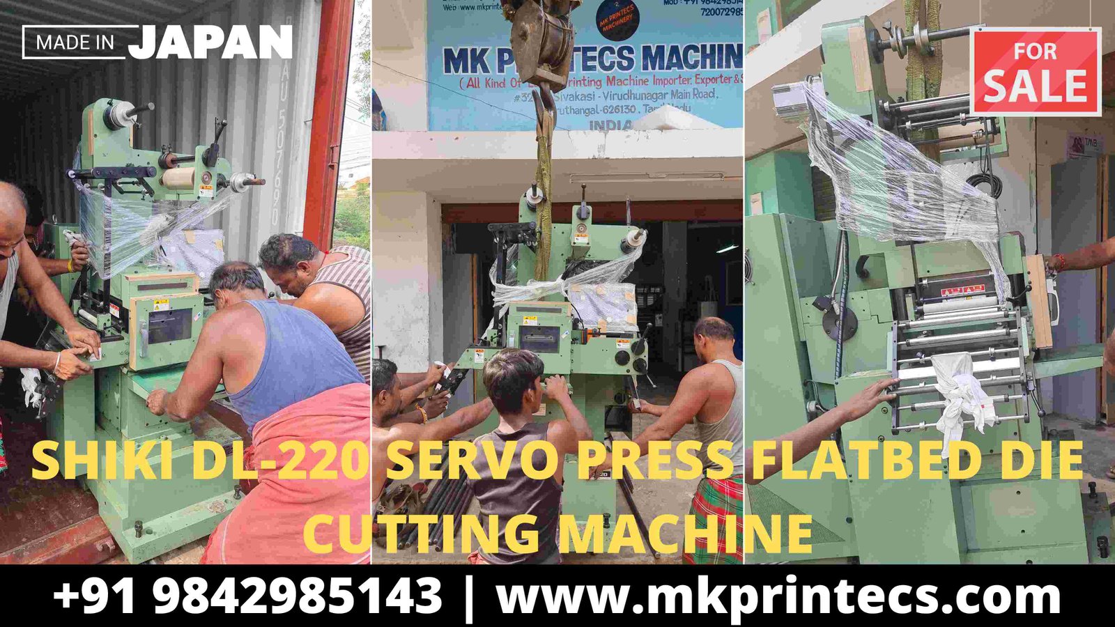 SHIKI DL-220 SERVO PRESS FLATBED DIE CUTTING MACHINE FOR SALE | MK PRINTECS MACHINERY